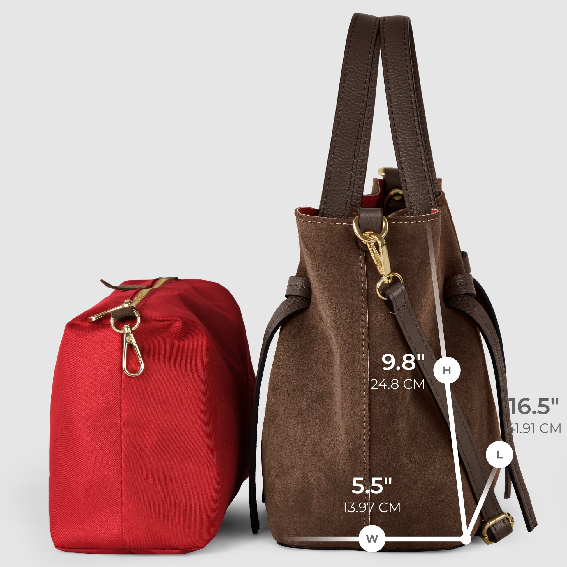 Italian Genuine Suede Tote Bag 292730 TAKEASY