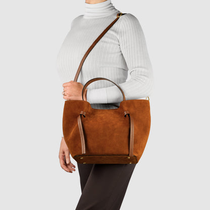 Italian Genuine Suede Tote Bag 292730 TAKEASY