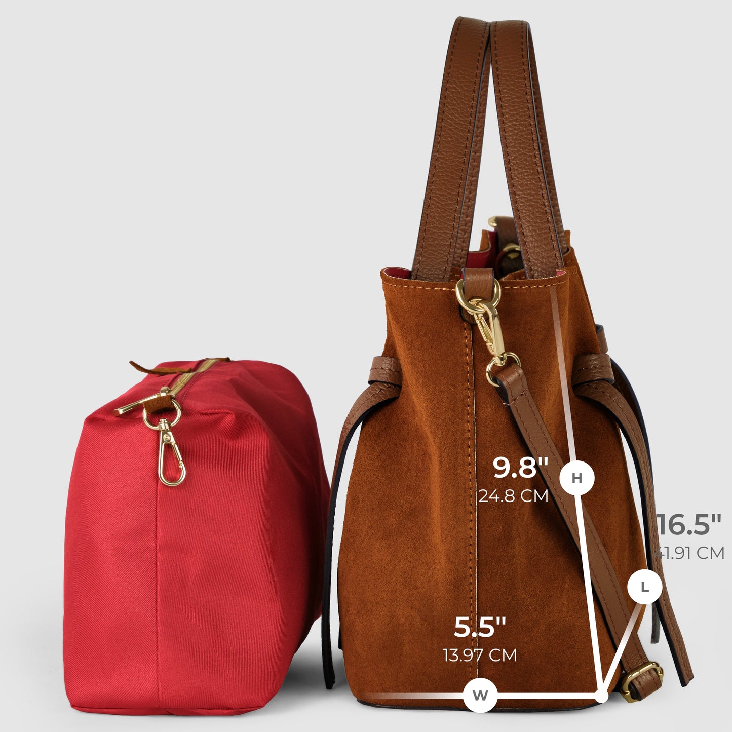 Italian Genuine Suede Tote Bag 292730 TAKEASY
