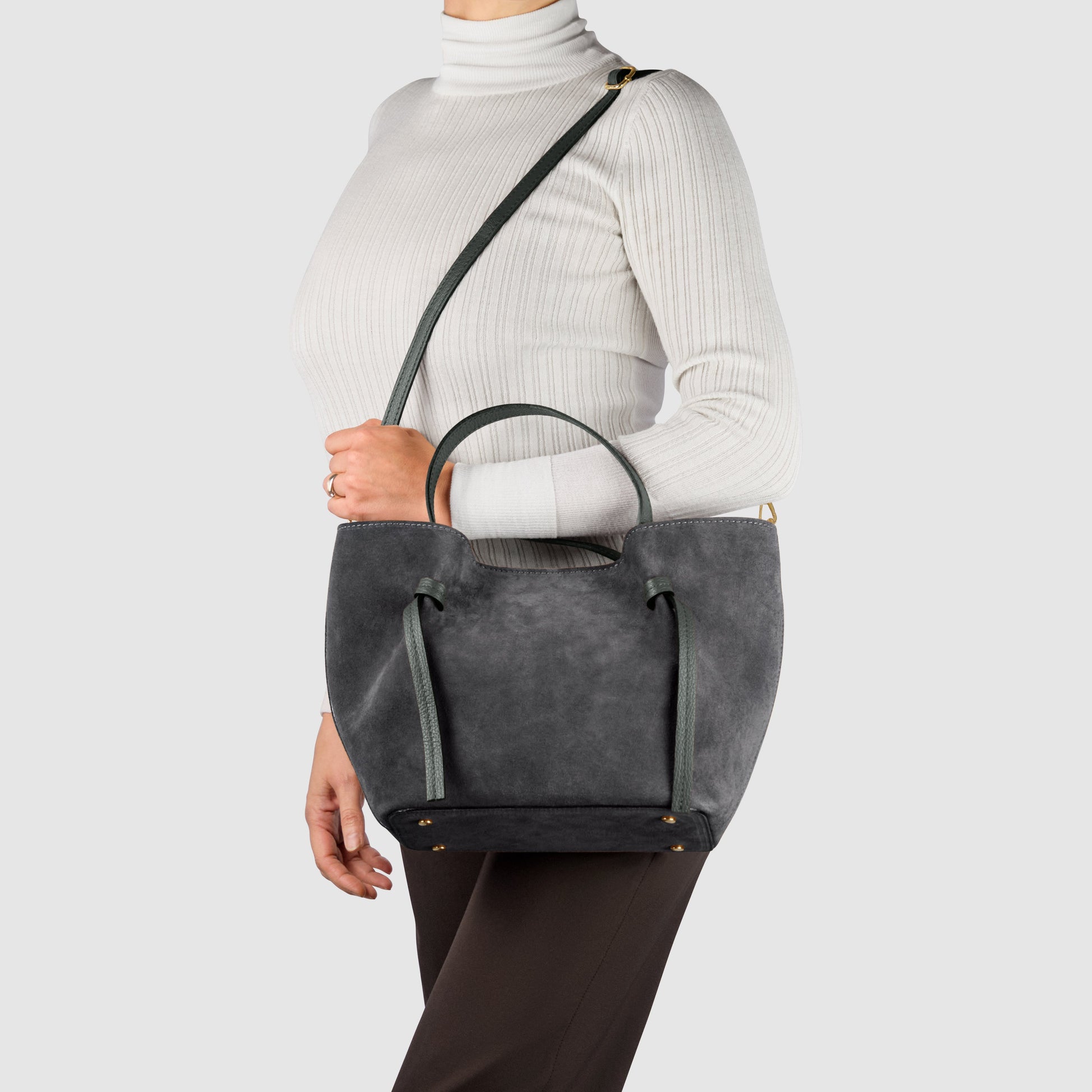 Italian Genuine Suede Tote Bag 292730 TAKEASY