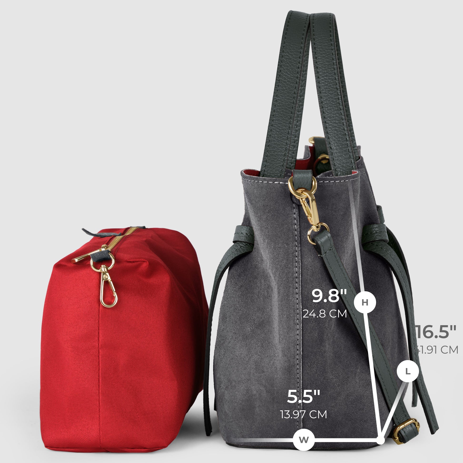 Italian Genuine Suede Tote Bag 292730 TAKEASY