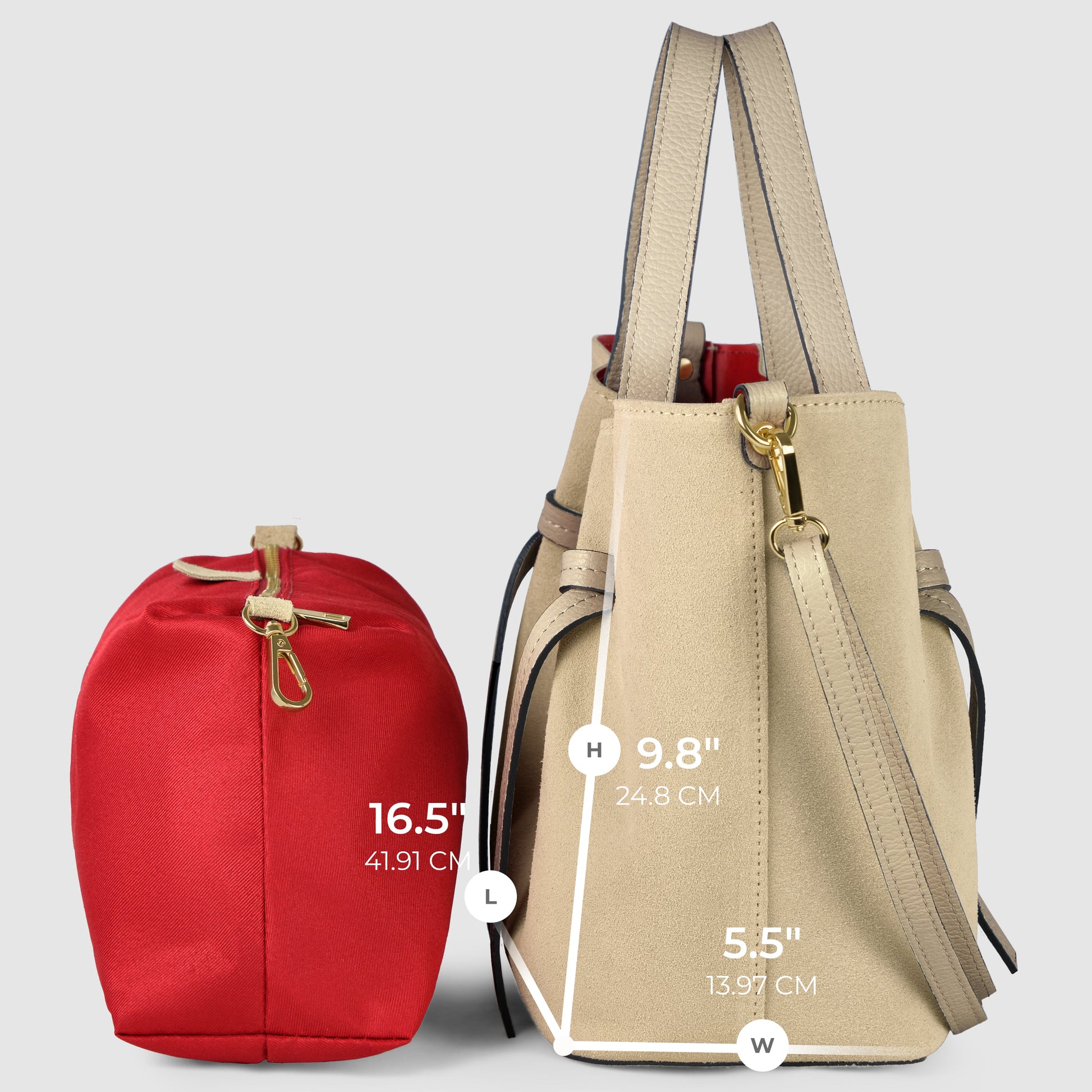 Italian Genuine Suede Tote Bag 292730 TAKEASY