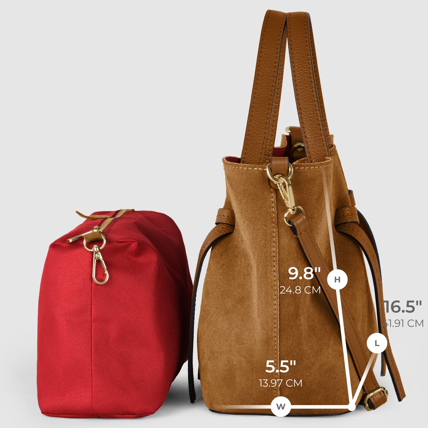 Italian Genuine Suede Tote Bag 292730 TAKEASY