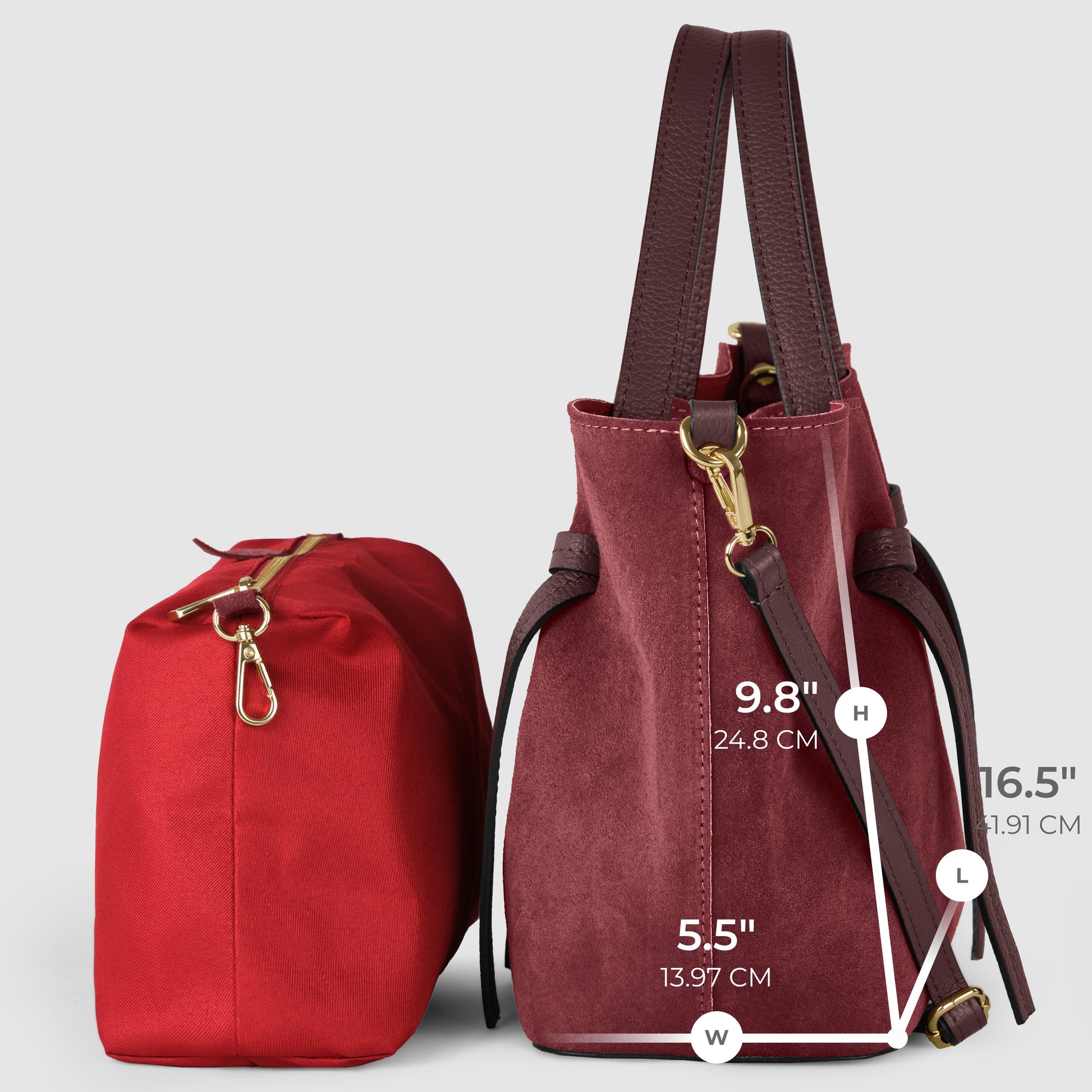 Italian Genuine Suede Tote Bag 292730 TAKEASY