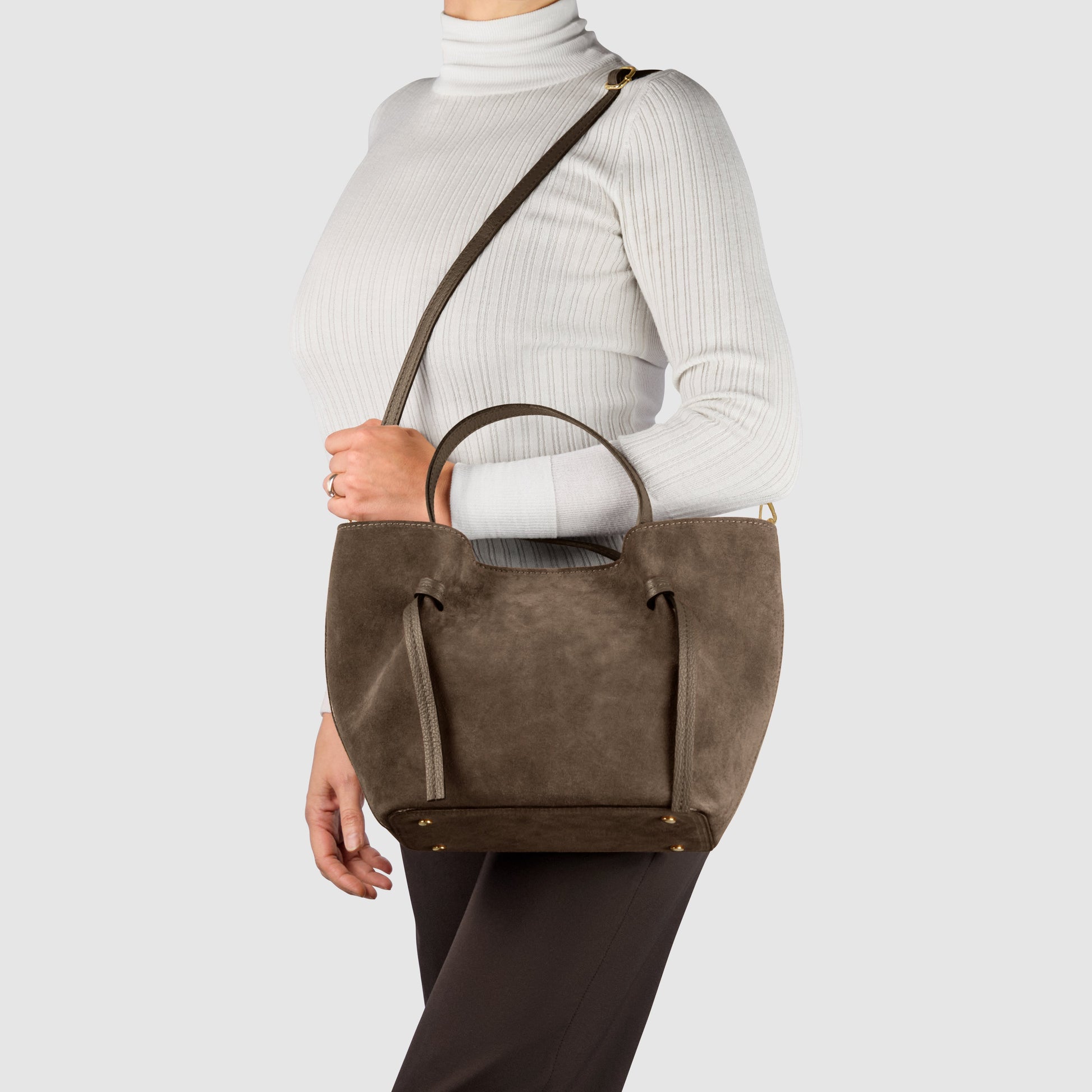 Italian Genuine Suede Tote Bag 292730 TAKEASY