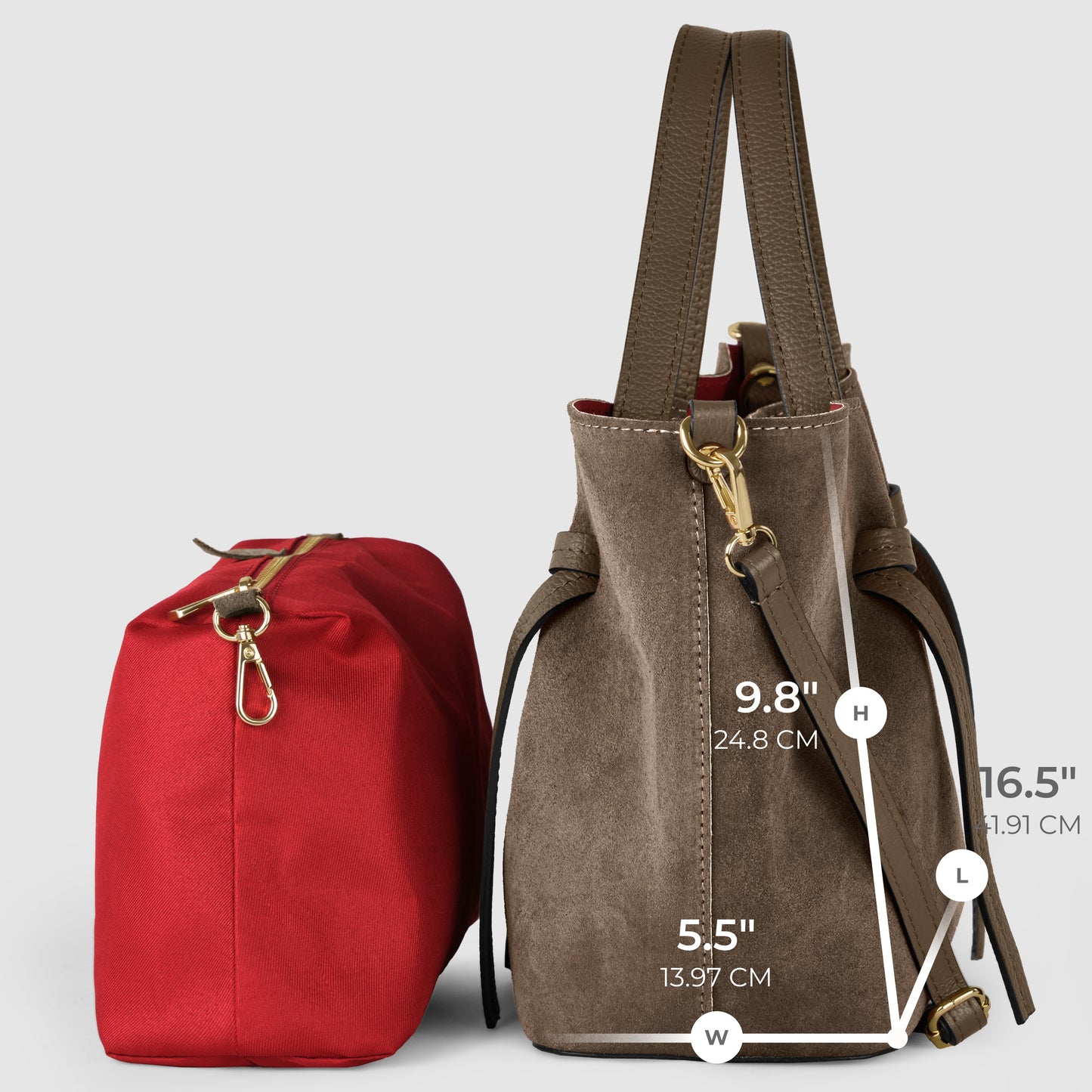 Italian Genuine Suede Tote Bag 292730 TAKEASY