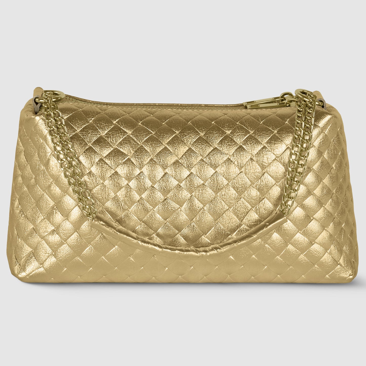 Italian Genuine Weave Metallic Suede Crossbody Bag 171522 TAKEASY