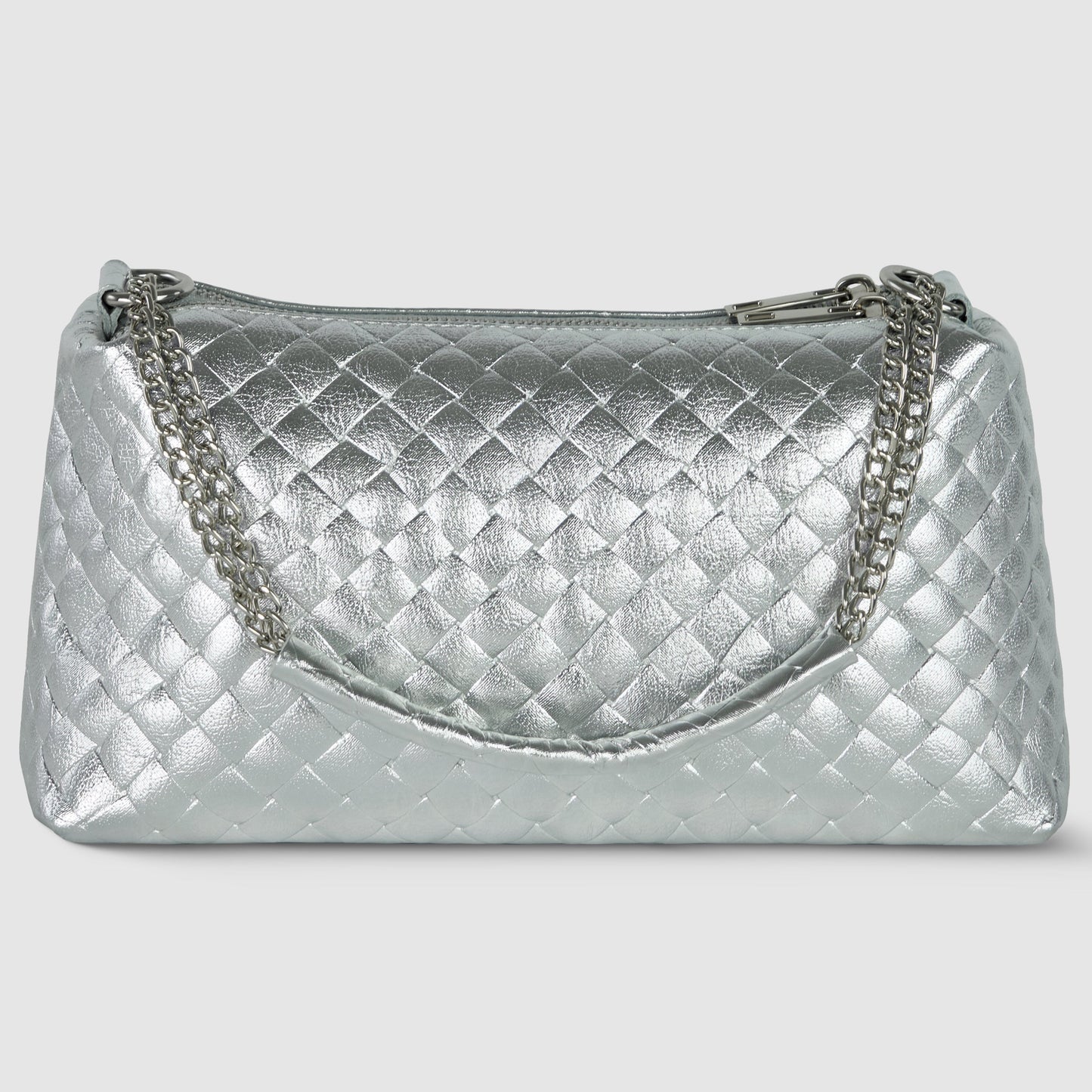 Italian Genuine Weave Metallic Suede Crossbody Bag 171522 TAKEASY