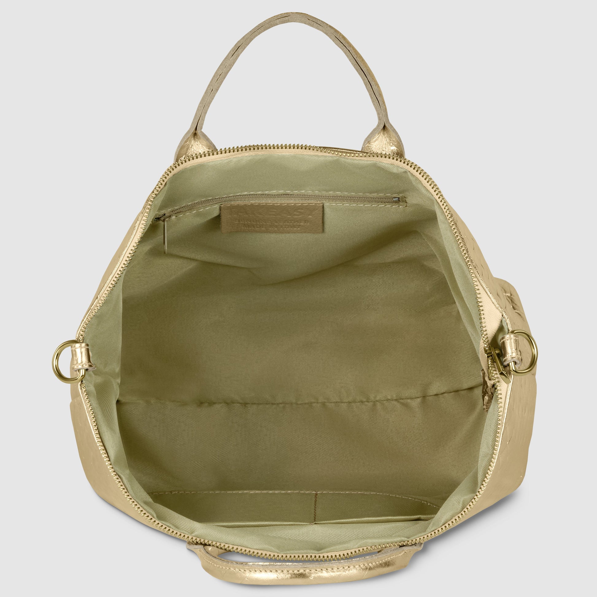 Italian Genuine Weave Metallic Suede Top-Handle Bag 112334 TAKEASY