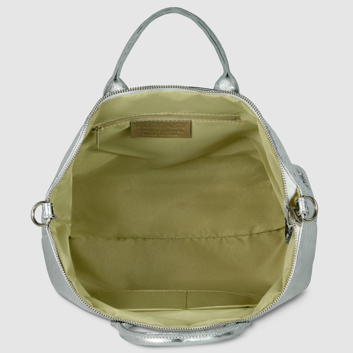 Italian Genuine Weave Metallic Suede Top-Handle Bag 112334 TAKEASY