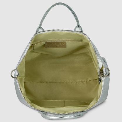 Italian Genuine Weave Metallic Suede Top-Handle Bag 112334 TAKEASY