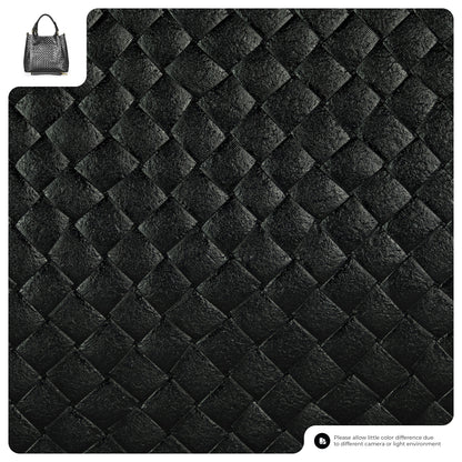 Italian Genuine Weave Metallic Suede Top-Handle Bag 112615 TAKEASY