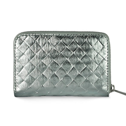 Italian Genuine Weave Metallic Suede Wallet 650988 TAKEASY