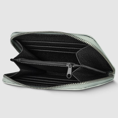 Italian Genuine Weave Metallic Suede Wallet 650988 TAKEASY
