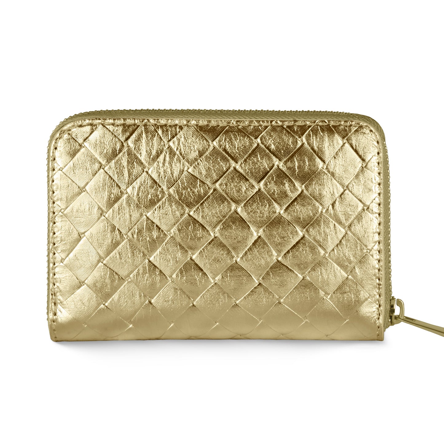Italian Genuine Weave Metallic Suede Wallet 650988 TAKEASY