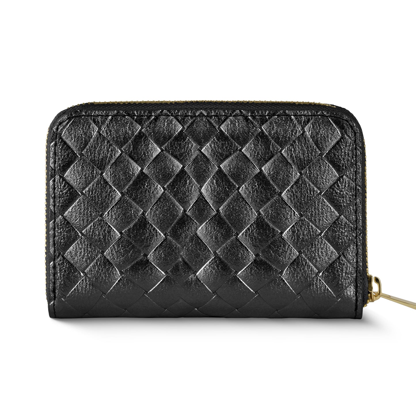 Italian Genuine Weave Metallic Suede Wallet 650988 TAKEASY