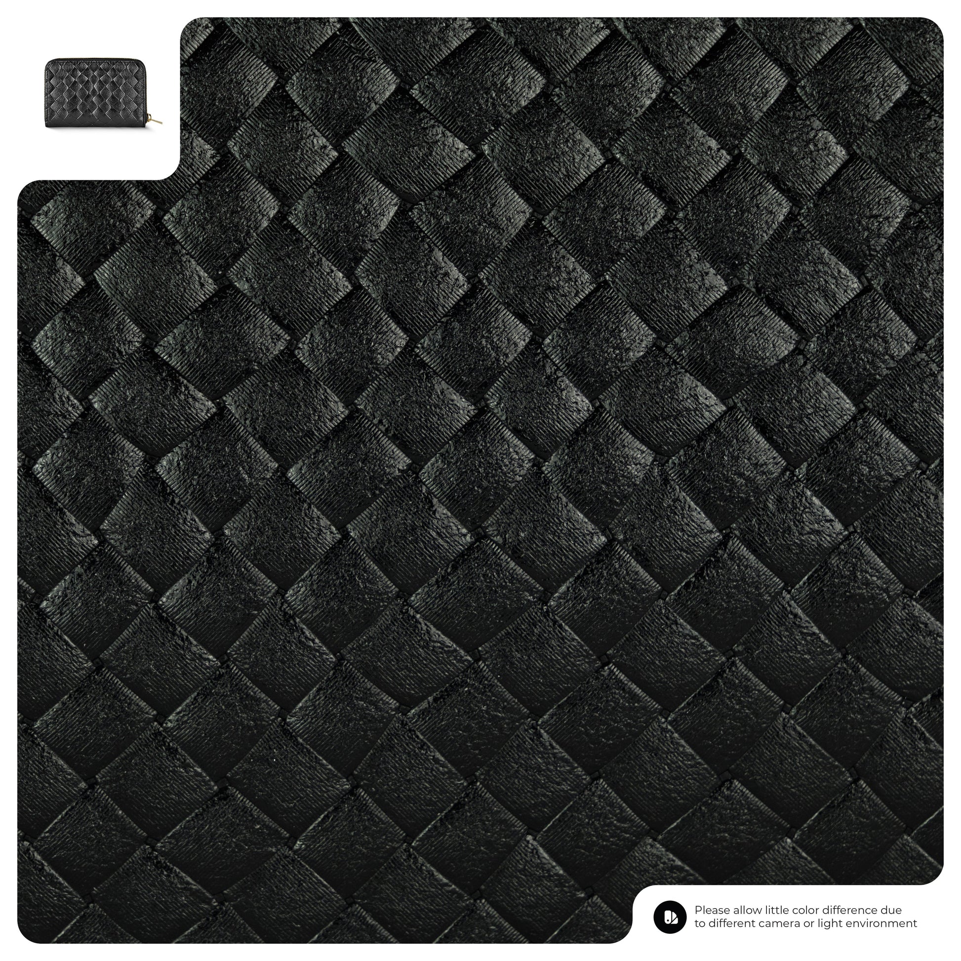 Italian Genuine Weave Metallic Suede Wallet 650988 TAKEASY