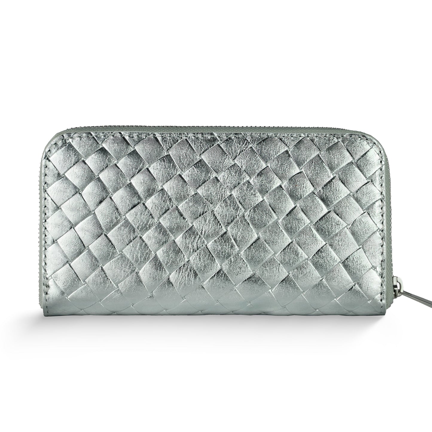 Italian Genuine Weave Metallic Suede Wallet 651088 TAKEASY