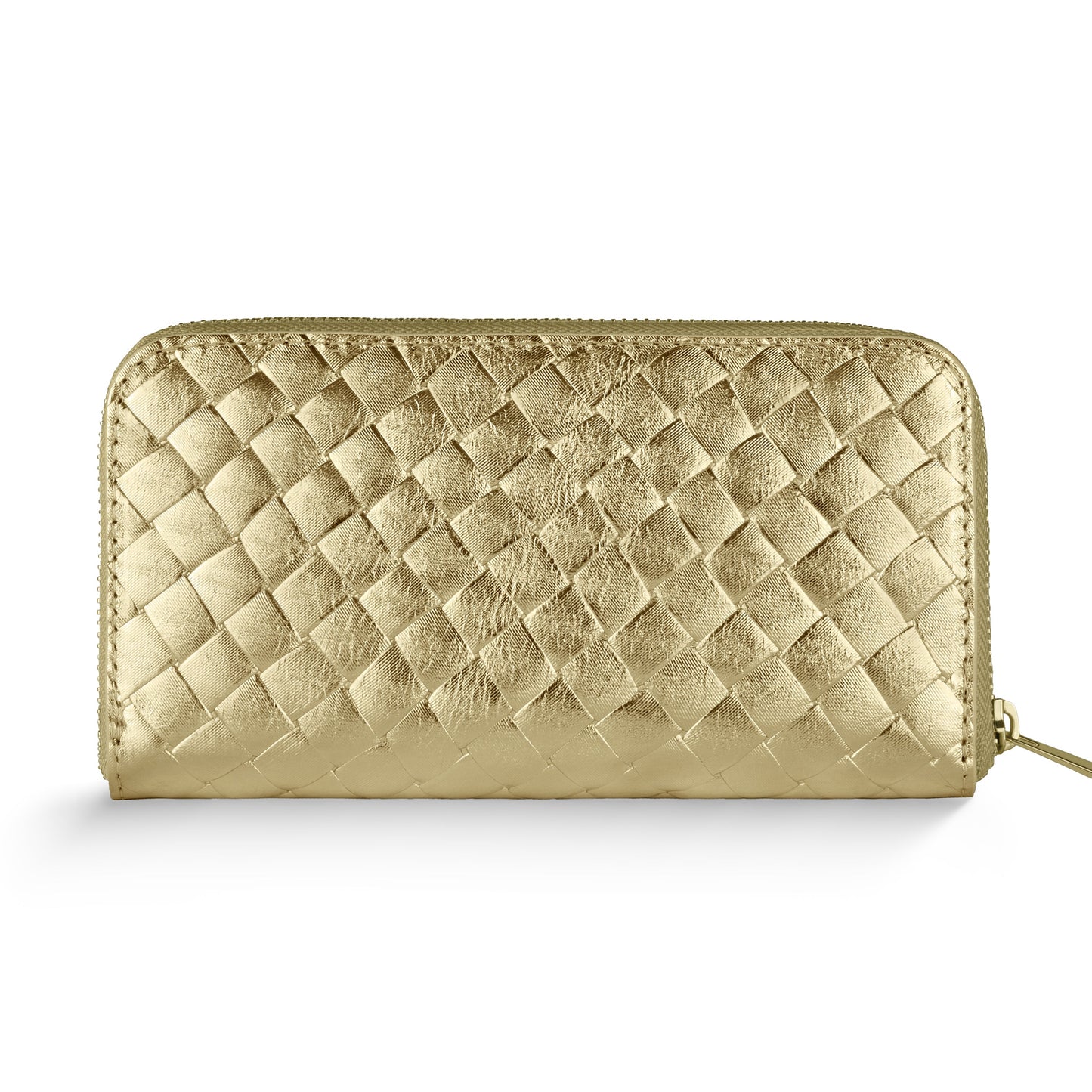 Italian Genuine Weave Metallic Suede Wallet 651088 TAKEASY