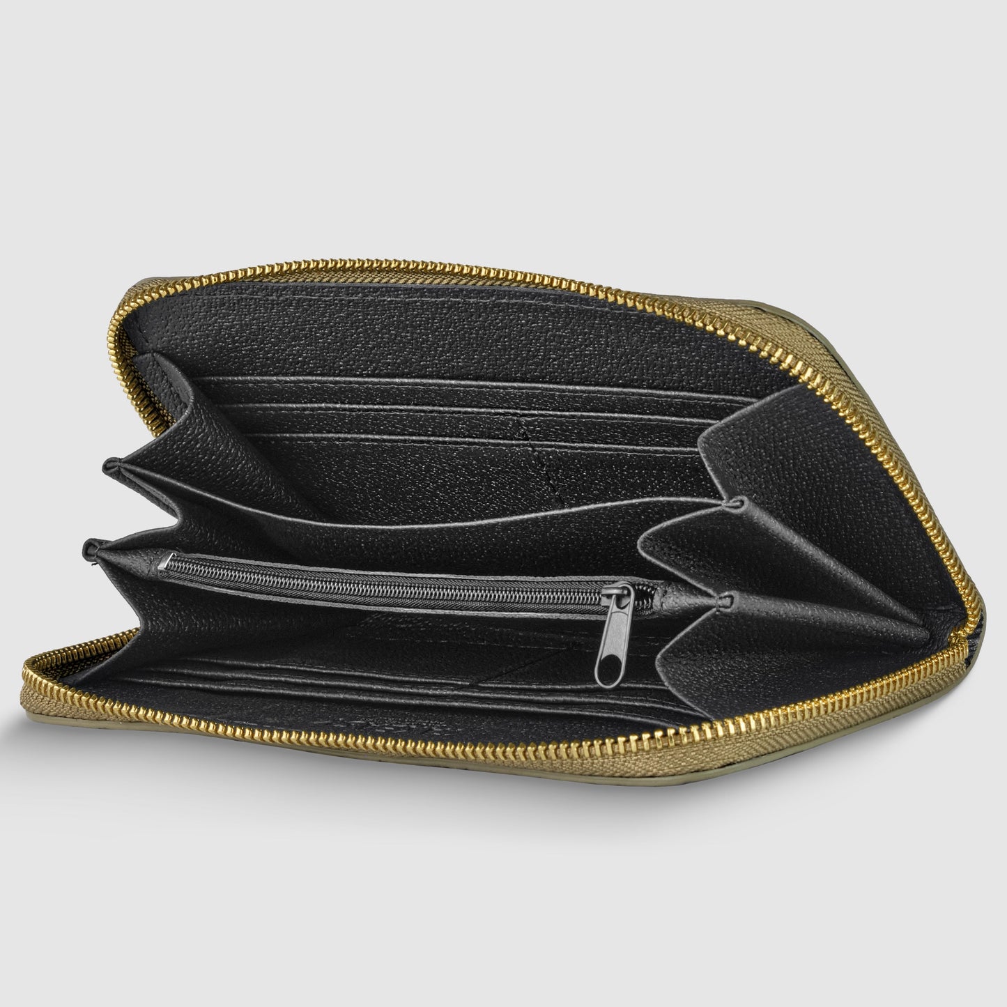 Italian Genuine Weave Metallic Suede Wallet 651088 TAKEASY