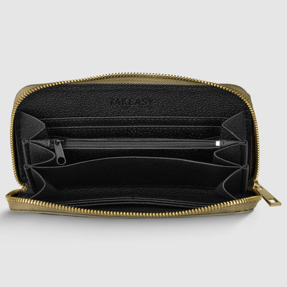 Italian Genuine Weave Metallic Suede Wallet 651088 TAKEASY