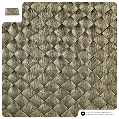 Italian Genuine Weave Metallic Suede Wallet 651088 TAKEASY