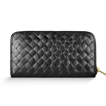 Italian Genuine Weave Metallic Suede Wallet 651088 TAKEASY