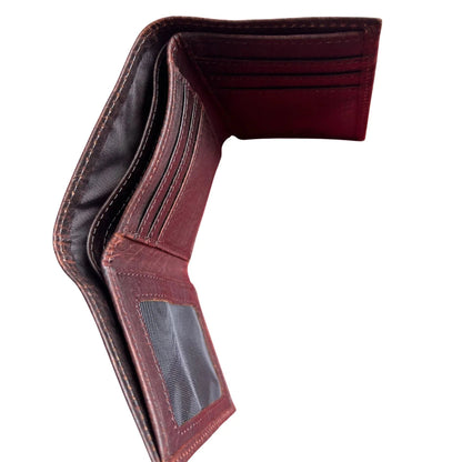 Full-grain Trifold Leather Wallet With RFID MiamiLeathers.com
