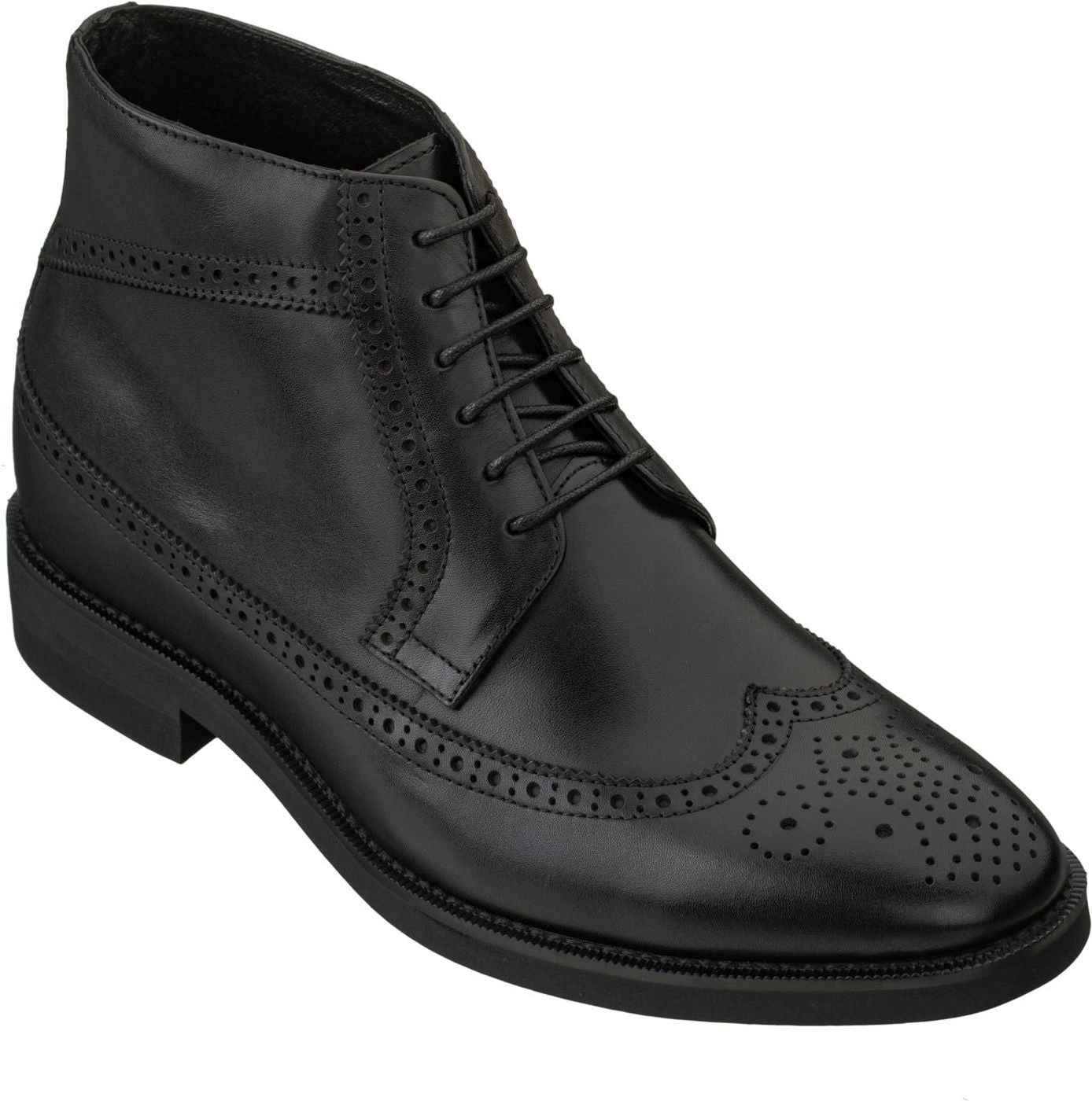 CALTO - S27001 - 3.2 Inches Taller (Black) - Lightweight Tallmenshoes.com