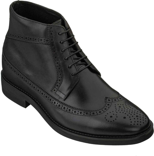 CALTO - S27001 - 3.2 Inches Taller (Black) - Lightweight Tallmenshoes.com