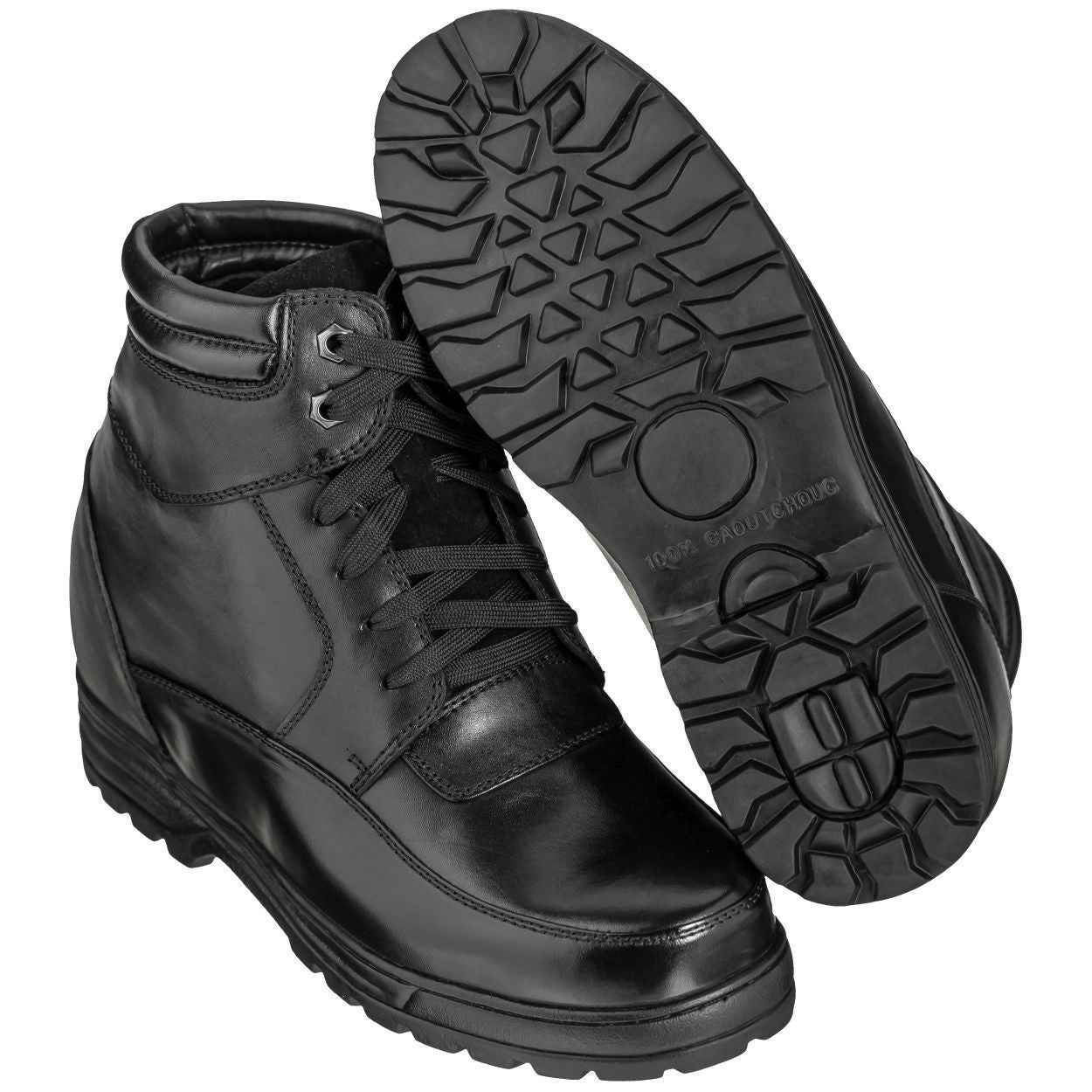 CALDEN Military-Style Leather Boots - 5.2 Inches - K881801 Tallmenshoes.com