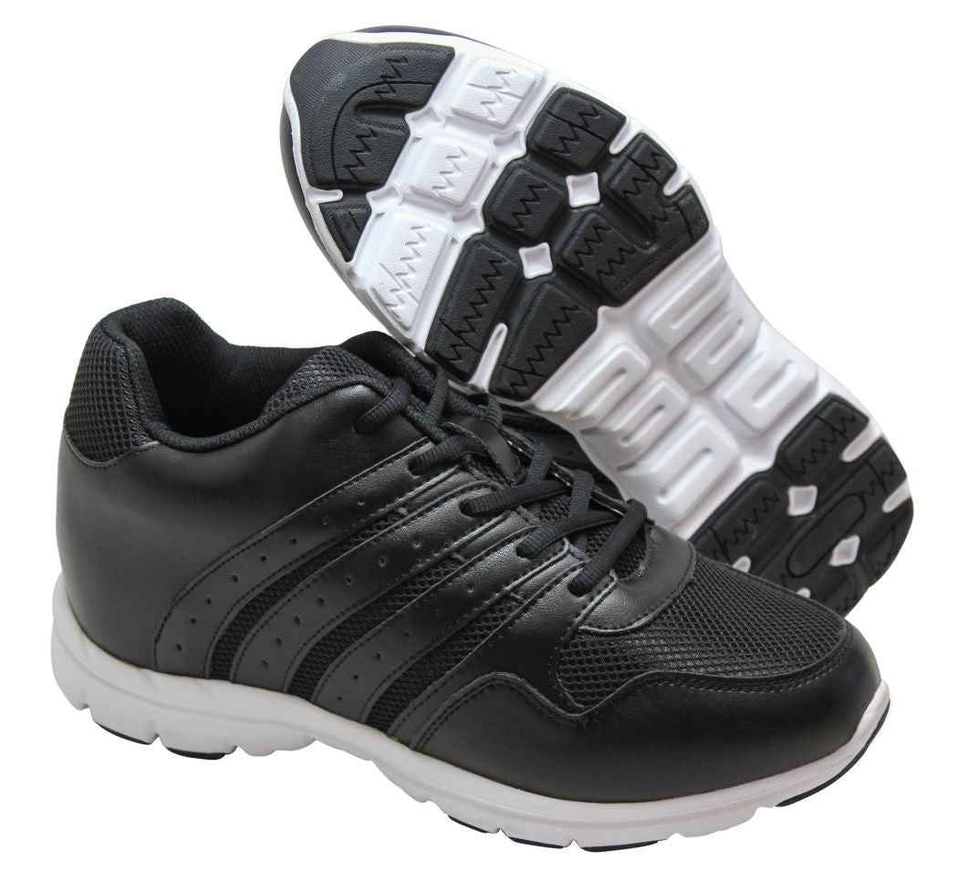 CALTO - G8817 - 3.2 Inches Taller (Black) - Super Lightweight Tallmenshoes.com