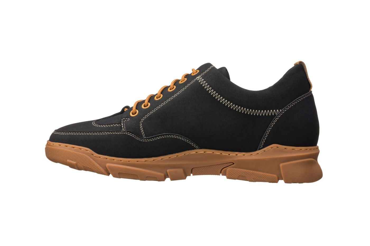 CALTO - K8025 - 2.8 Inches Taller (Black) - Hiking Style Tallmenshoes.com