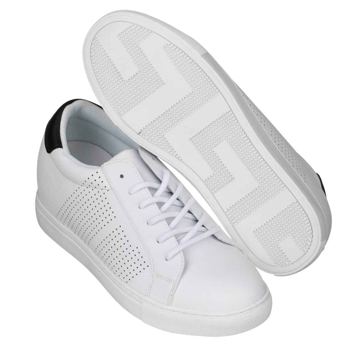 CALTO 2.6-Inch Taller White Elevator Sneakers H0833 Tallmenshoes.com