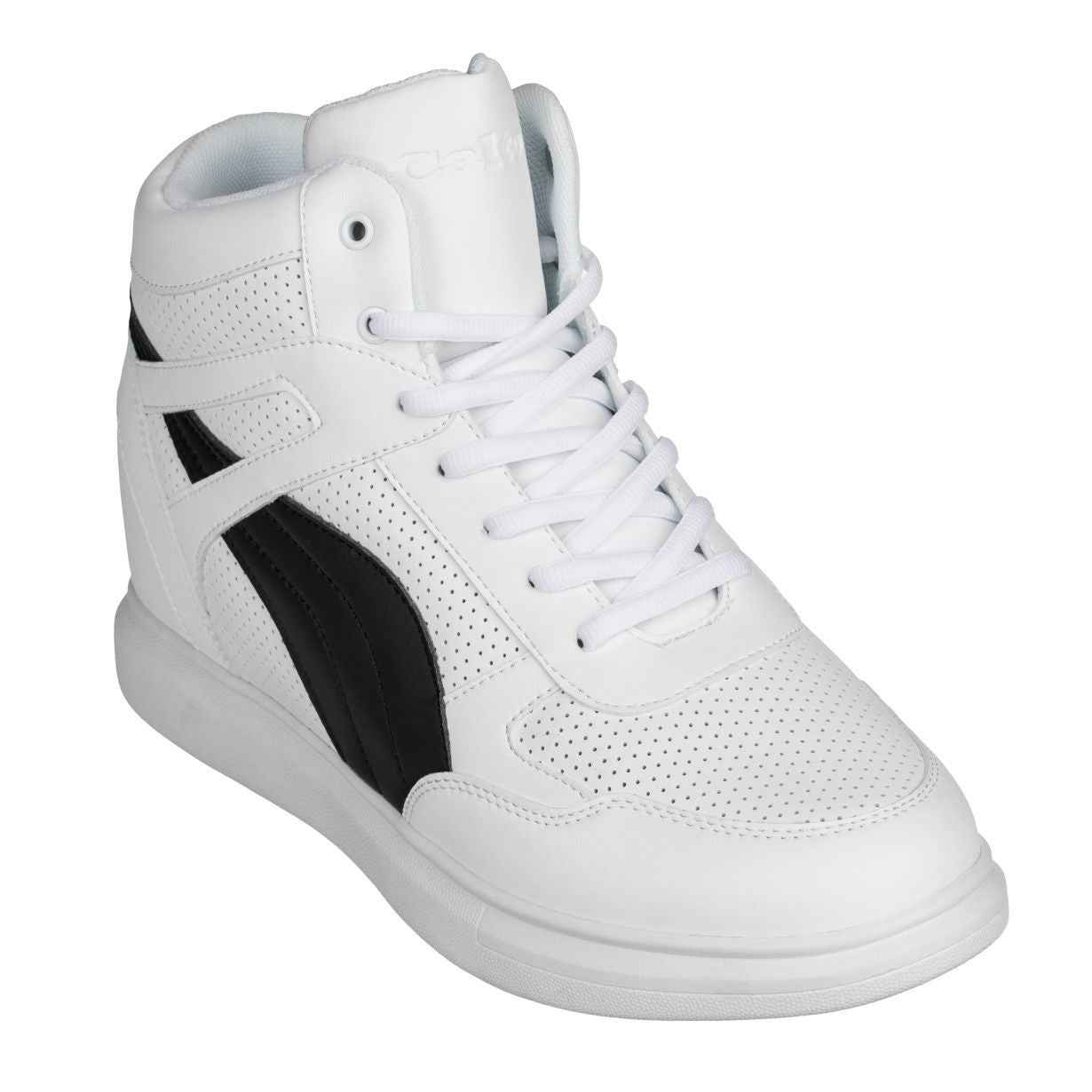 CALTO - H71903 - 3.8 Inches Taller (White/Black) Tallmenshoes.com