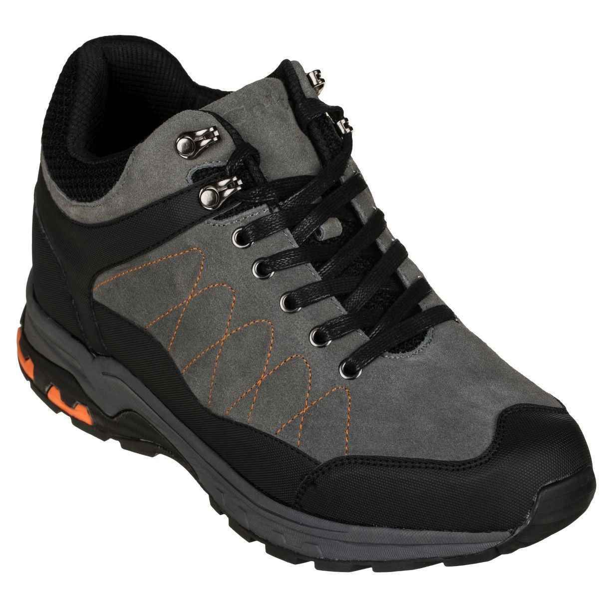 CALTO - H75472 - 3.2 Inches Taller (Grey) - Hiking Style Boots Tallmenshoes.com