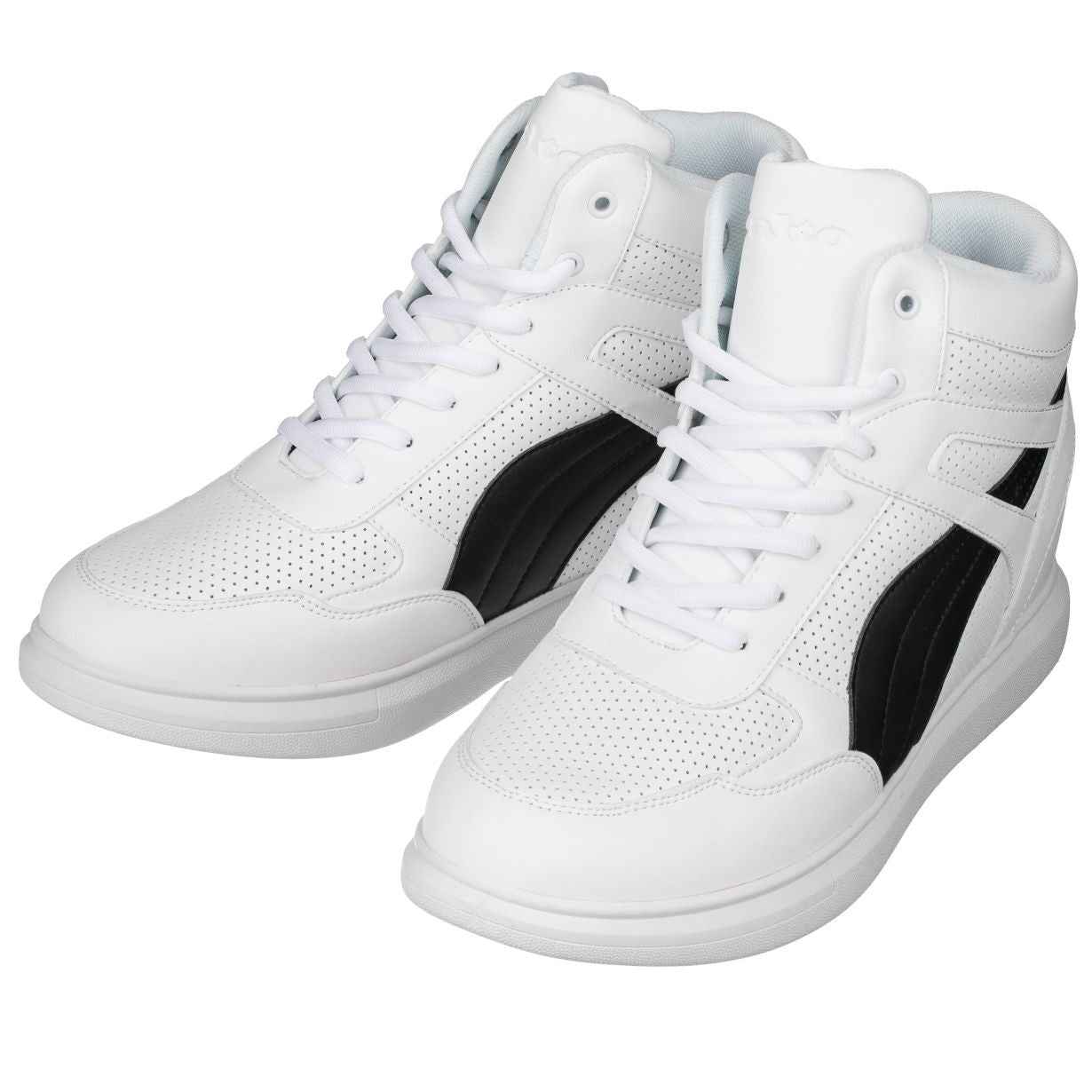 CALTO - H71903 - 3.8 Inches Taller (White/Black) Tallmenshoes.com