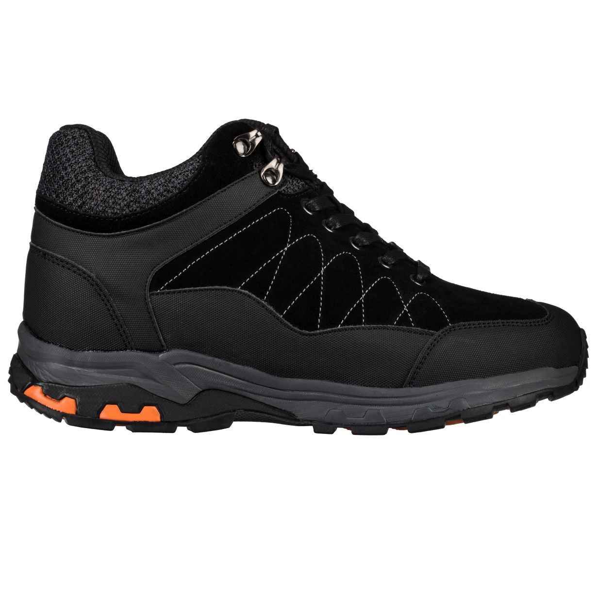 CALTO - H75470 - 3.2 Inches Taller (Black) - Hiking Style Boots Tallmenshoes.com