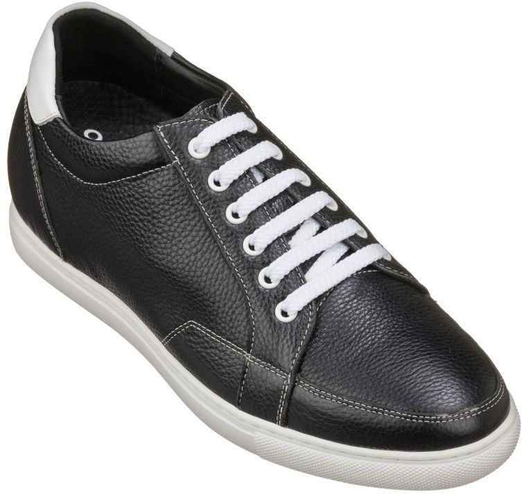 CALTO - K0081 - 2.5 Inches Taller (Black/White) Tallmenshoes.com