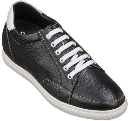 CALTO - K0081 - 2.5 Inches Taller (Black/White) Tallmenshoes.com