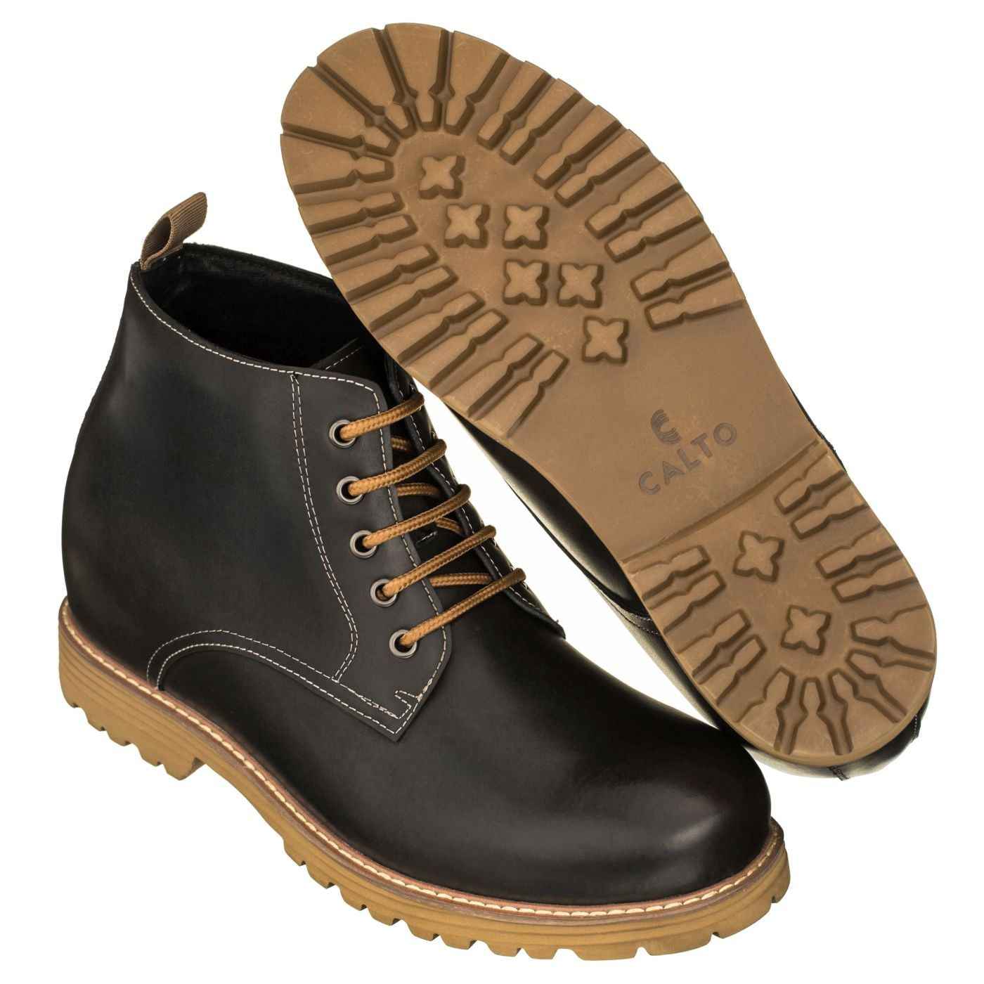 CALTO - S8750 - 3.4 Inches Taller (Black) Tallmenshoes.com