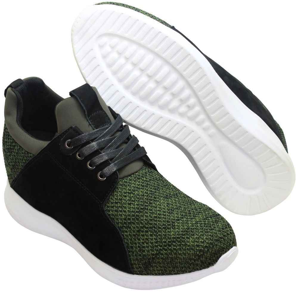 CALTO - H71921 - 3.2 Inches Taller (Army Green) - Super Lightweight Tallmenshoes.com