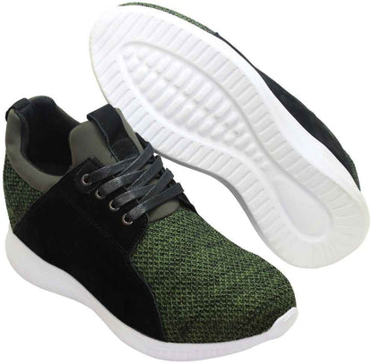 CALTO - H71921 - 3.2 Inches Taller (Army Green) - Super Lightweight Tallmenshoes.com