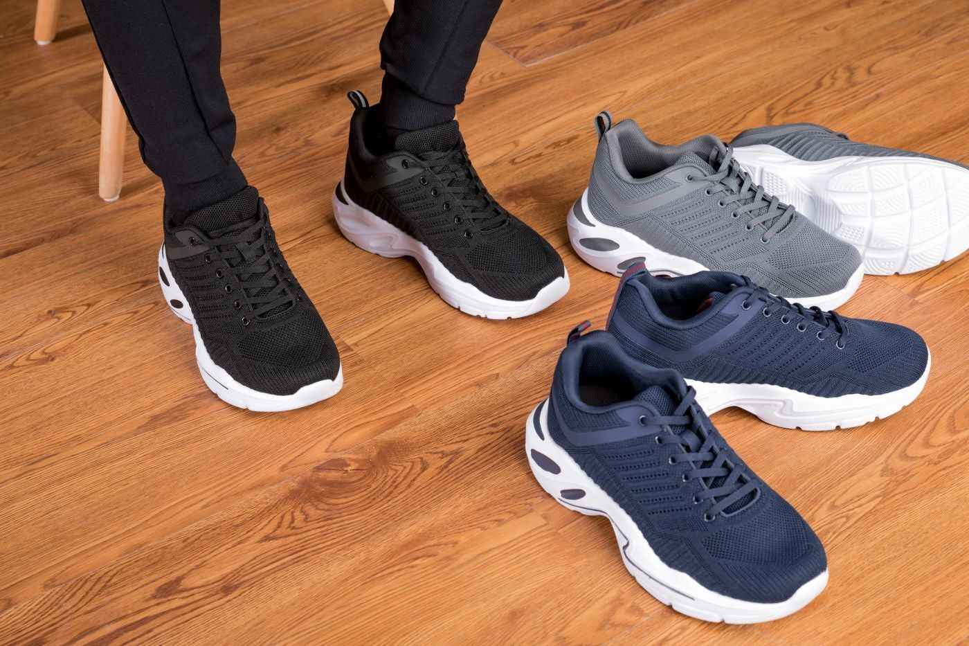 CALTO - Q330 - 2.6 Inches Taller (Black/White) - Super Lightweight Tallmenshoes.com