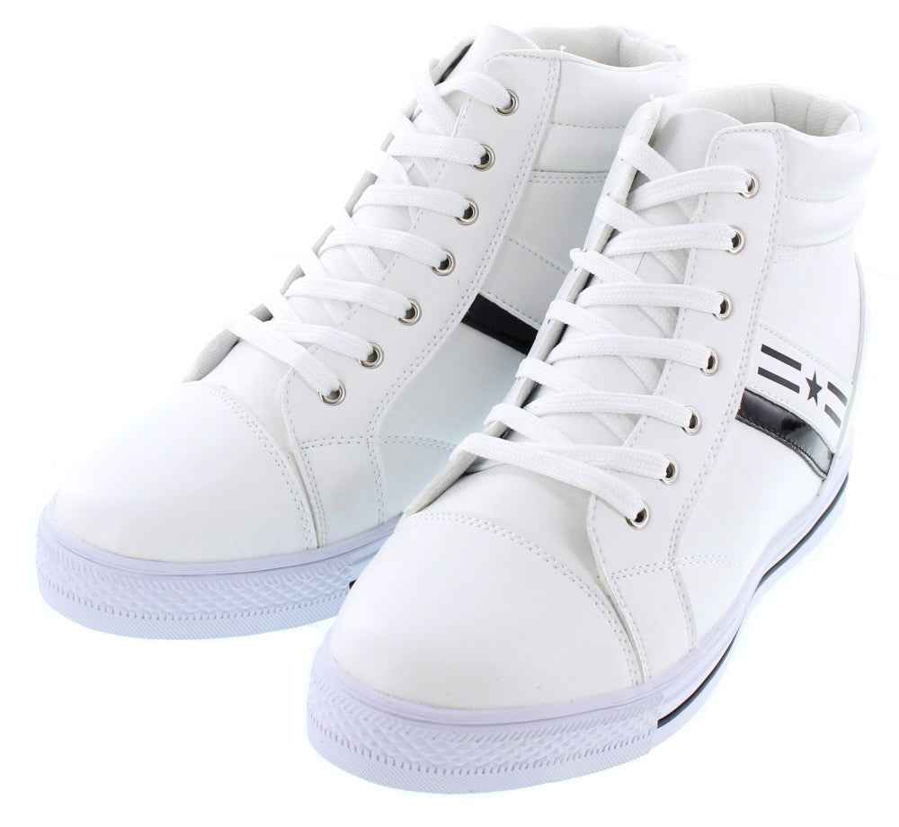CALDEN High-Top Elevator Sneakers - Three Inches - K107222 Tallmenshoes.com
