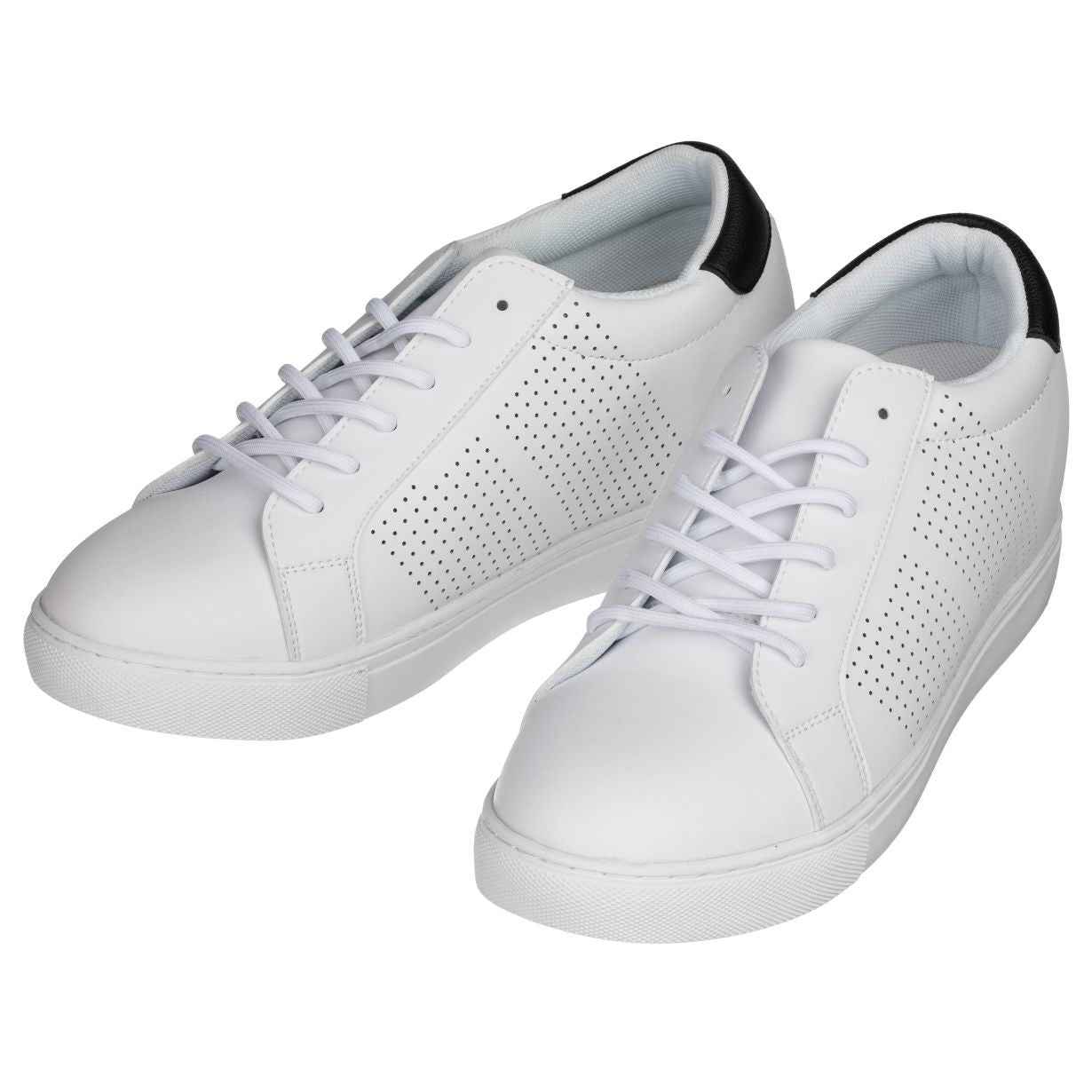 CALTO 2.6-Inch Taller White Elevator Sneakers H0833 Tallmenshoes.com