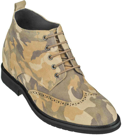 CALTO - S3650 - 3.0 Inches Taller (Camo Brown) - Lightweight Tallmenshoes.com