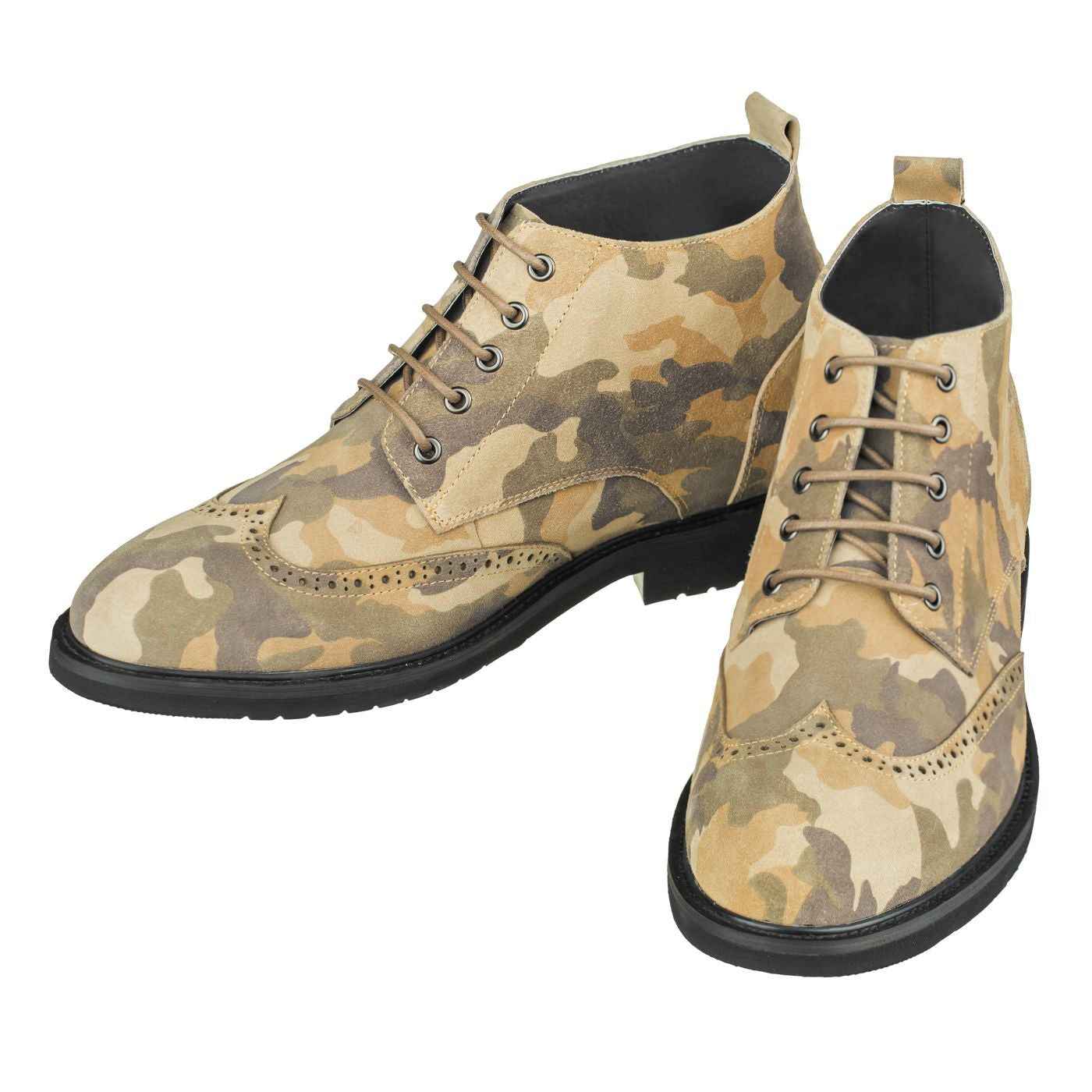 CALTO - S3650 - 3.0 Inches Taller (Camo Brown) - Lightweight Tallmenshoes.com