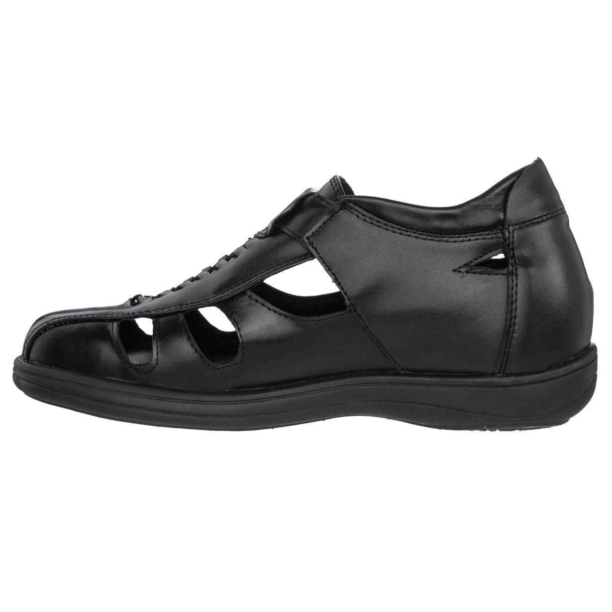 TOTO Black Braided Leather Sandals - Three Inches - G1307 Tallmenshoes.com