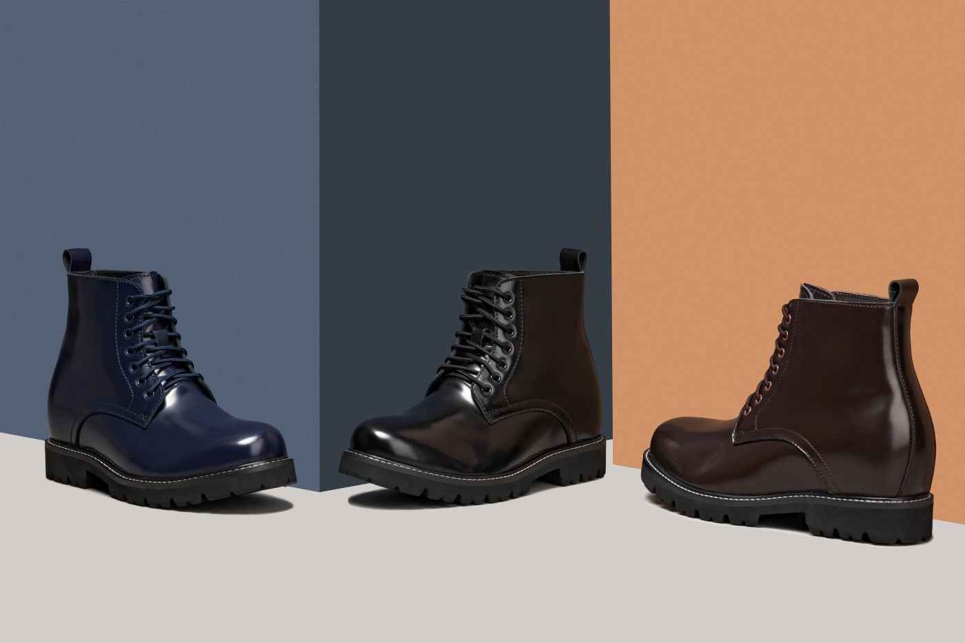CALTO - K8711 - 3.3 Inches Taller (Dark Brown) Tallmenshoes.com
